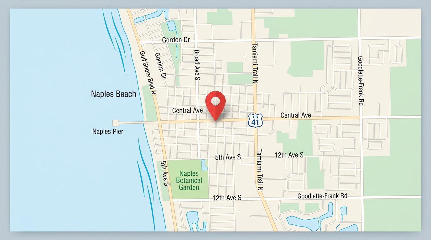 Map of Naples Zoo at Caribbean Gardens in Naples, FL